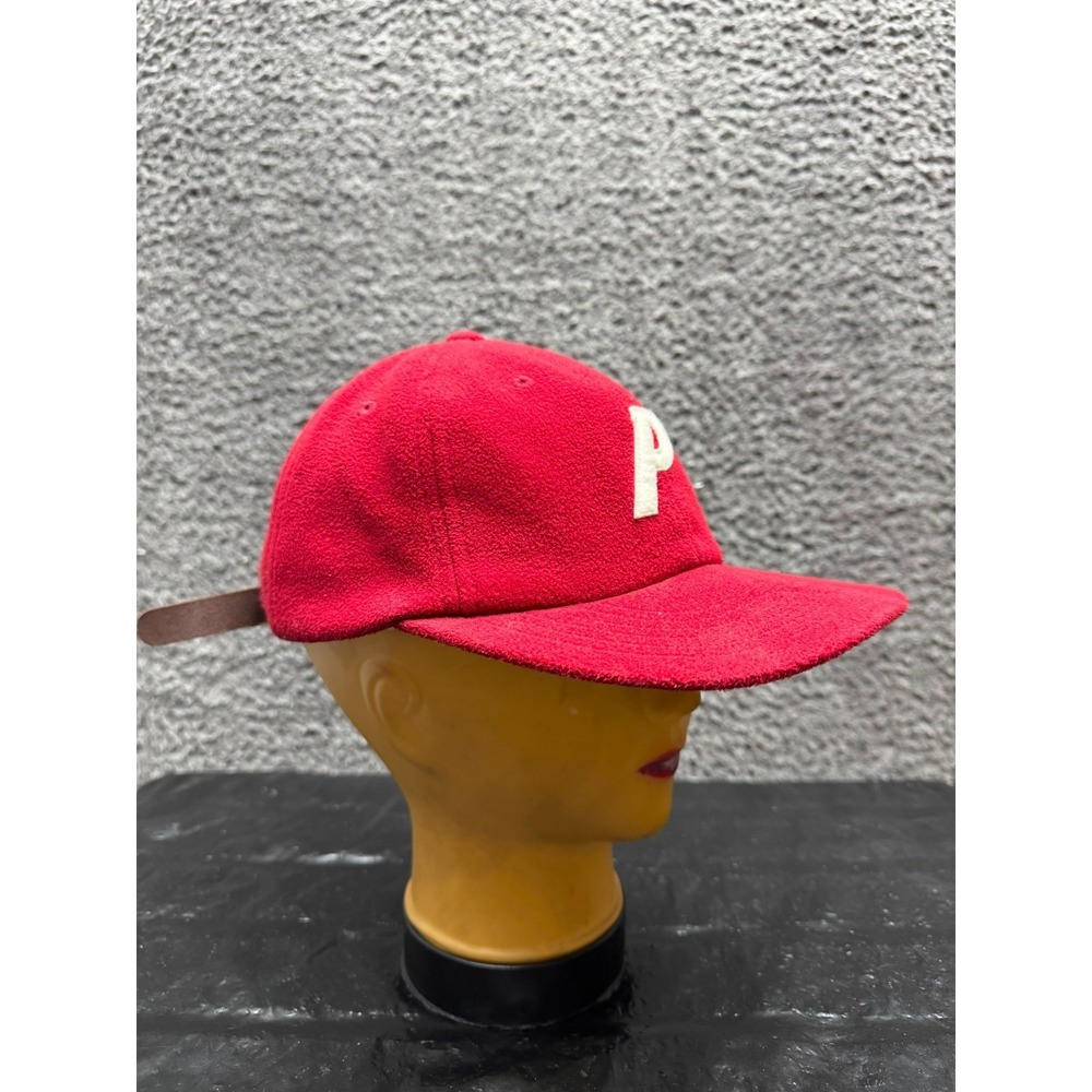 Palace Logo Embroidered Fleece‎ PAL Strapback Hat Red Unisex Adults One Size